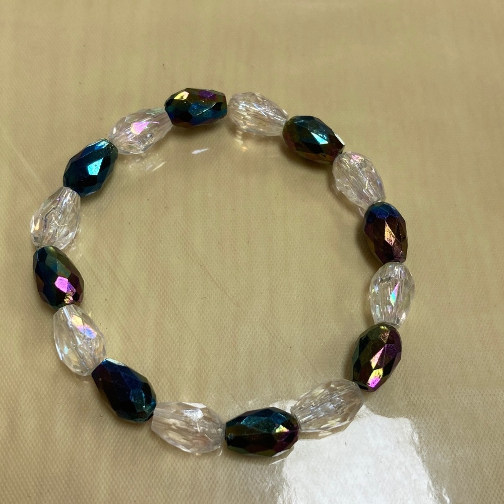 Multicolor Faceted Bead Bracelet